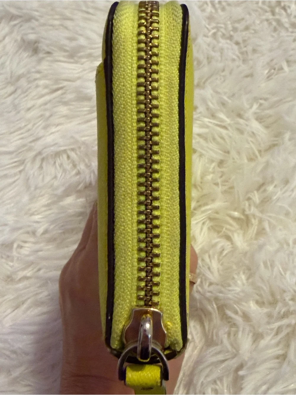 Kate Spade Neda Newbury Lane Zip Around Wallet Neon Yellow